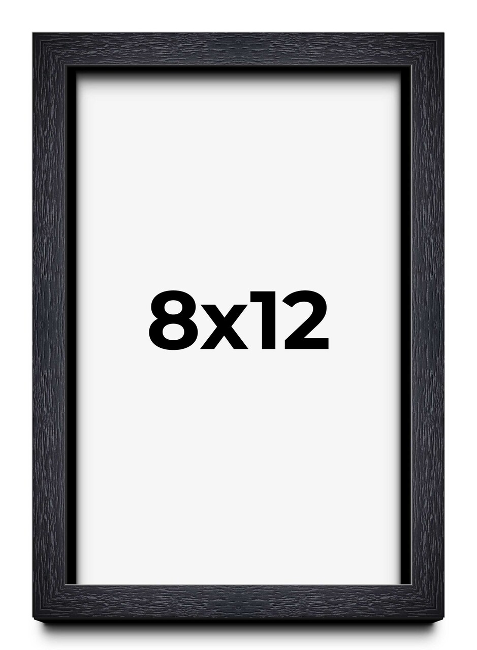 Photo Size Shadow Box 1" Depth Black Picture Frame - UV Acrylic, Backing, Hanging Hardware